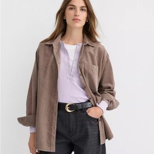 LOFT Taupe Corduroy Shacket